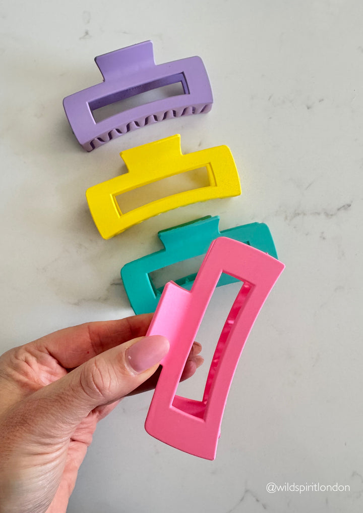 Bright Large Hair Claws (Mix 4 Pack)