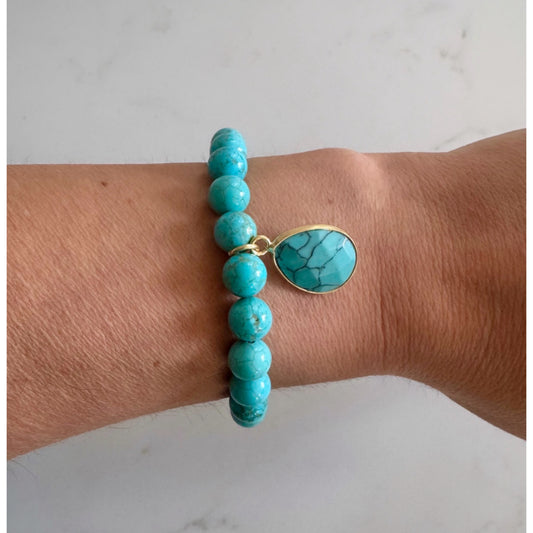 ‘Noa’ Turquoise Boho Beaded Bracelet