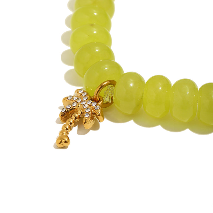 Lime Palm Tree Sun-Kissed Charm Bracelet