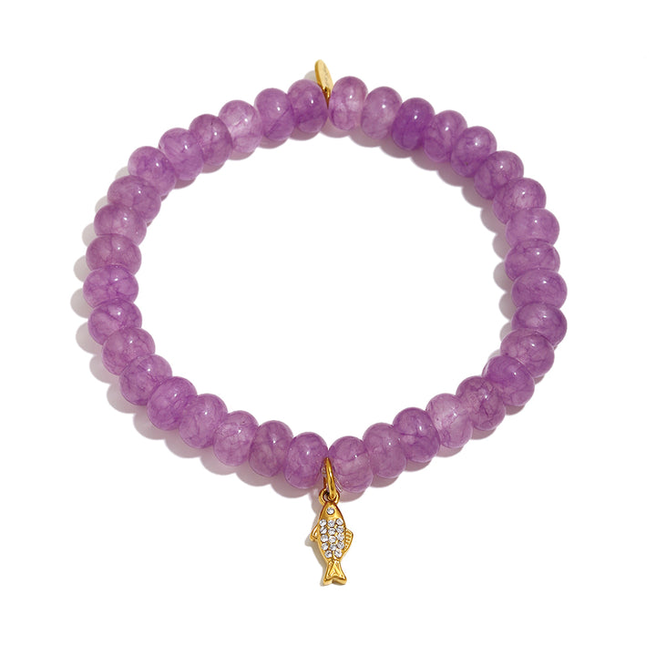 Purple Fish Sun-Kissed Charm Bracelet