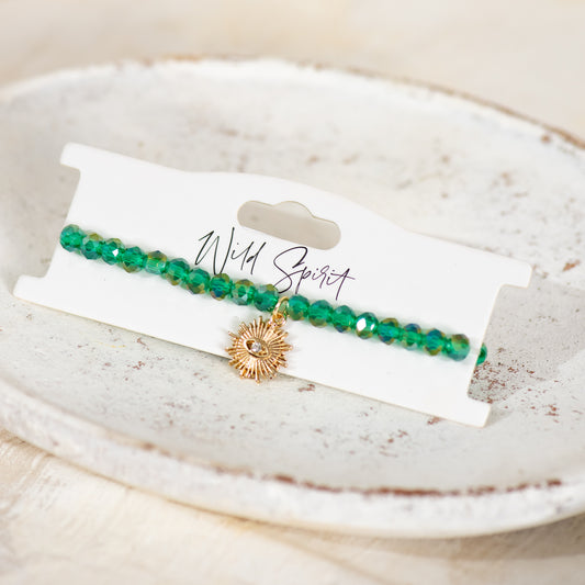 Green Eye Twilight Charm Bracelet