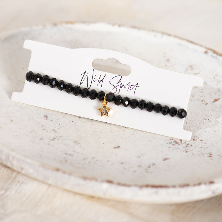 Black Star Twilight Charm Bracelet