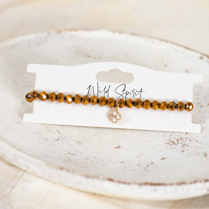 Bronze Clover Twilight Charm Bracelet