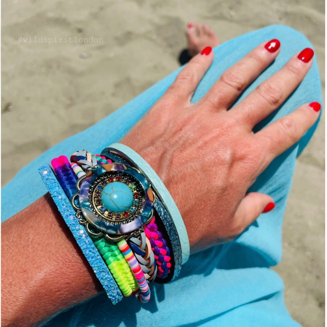 Neon Boho Cuff Bracelet