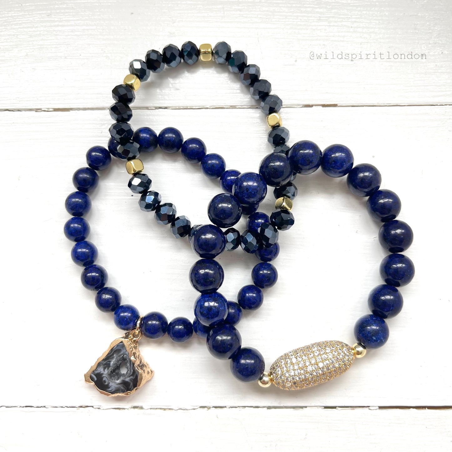 Navy Set of 3 Bracelets