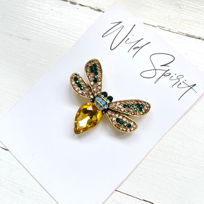 Yellow Bee Brooch