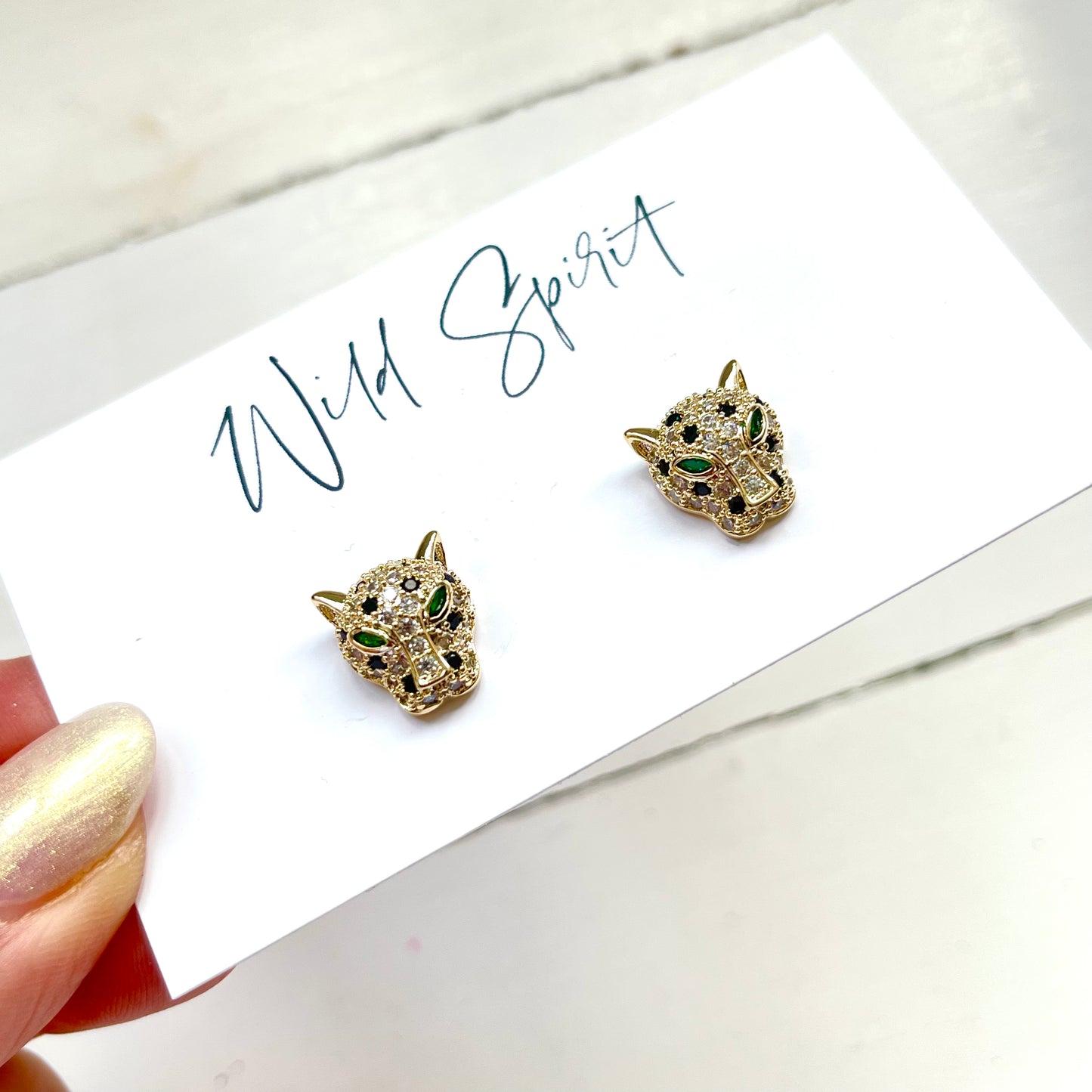 Leo Crystal Stud Earrings