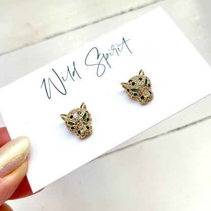 Leo Crystal Stud Earrings