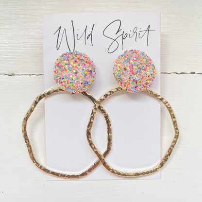 White Disco Hoops