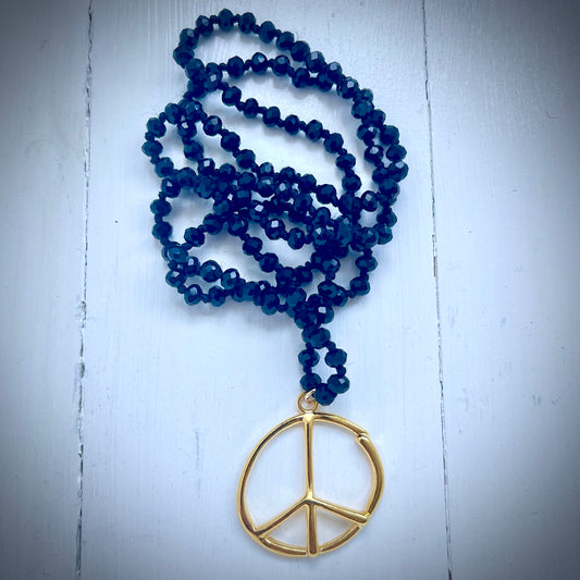 Black Peace Necklace