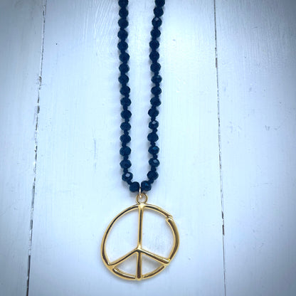 Black Peace Necklace