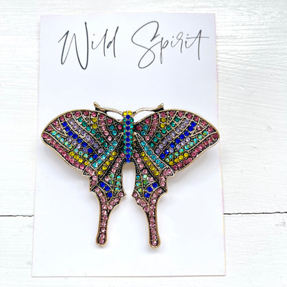 Rainbow Butterfly Brooch