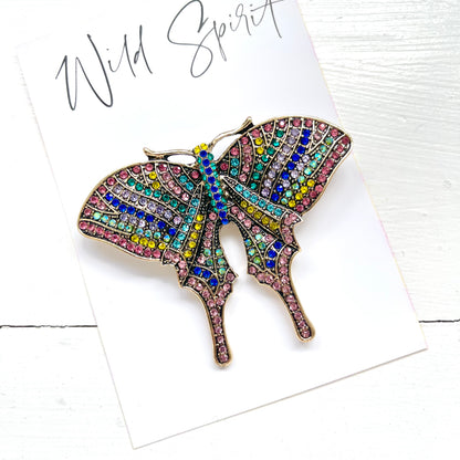 Rainbow Butterfly Brooch