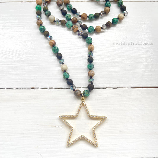 Starstruck Green Necklace