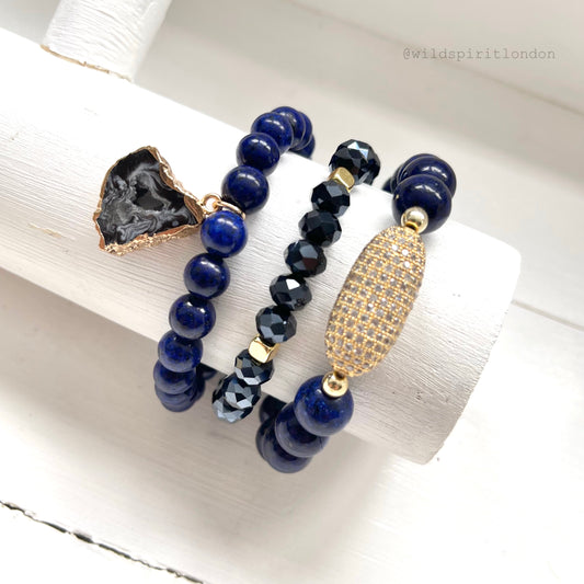 Navy Set of 3 Bracelets