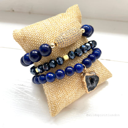 Navy Set of 3 Bracelets