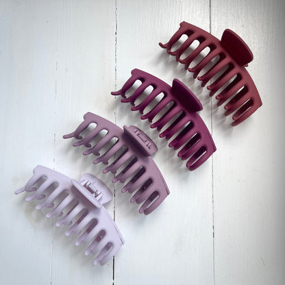 Pack of 4 Large Hair Claws - BERRY