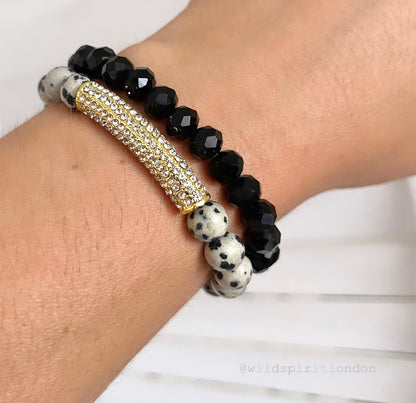 Dalmation Bling Set of 2 Bracelets