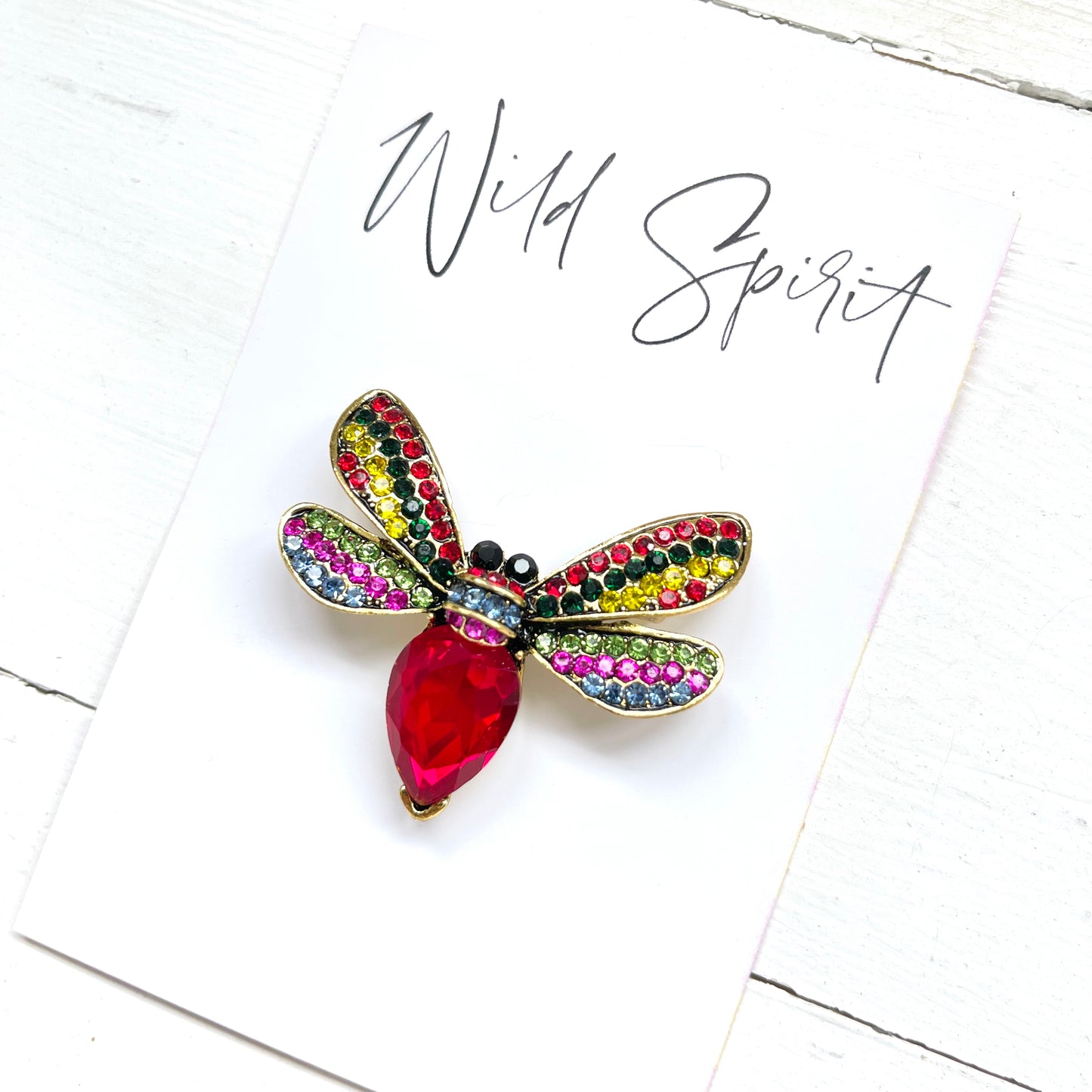 Red Bee Brooch