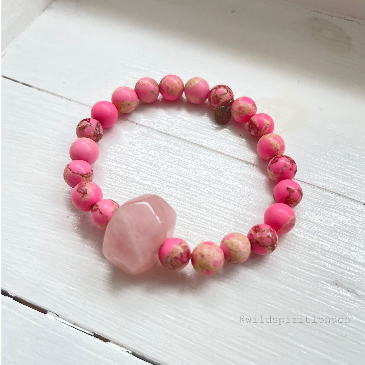 Libby Pink Natural Stone Bracelet