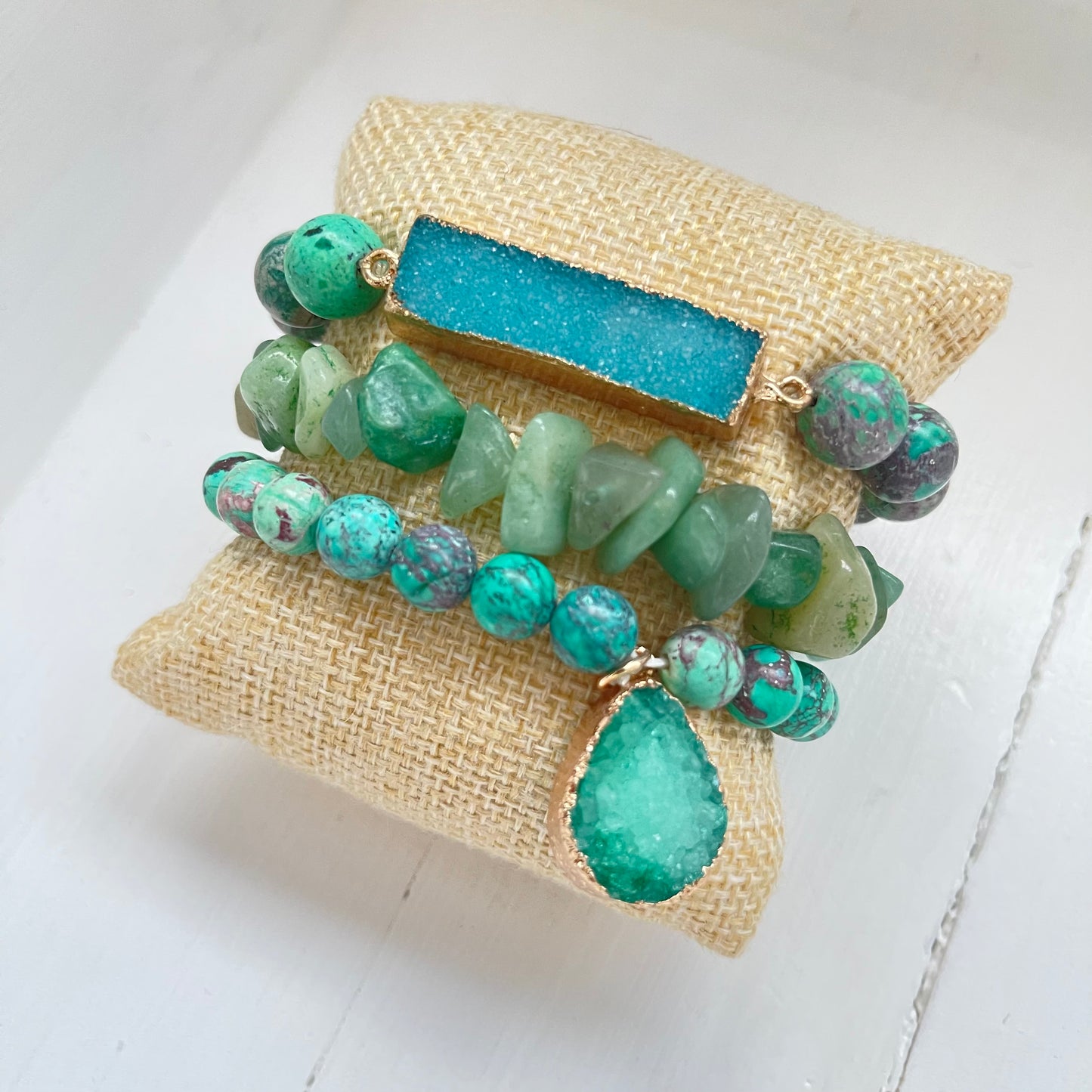 Jade Set of 3 Bracelets