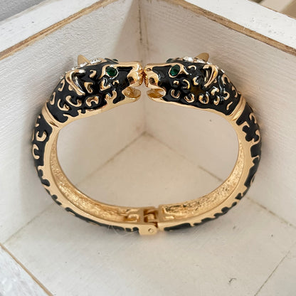 Leo Head Bangle - Black