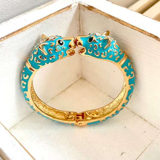 Leo Head Bangle- Blue